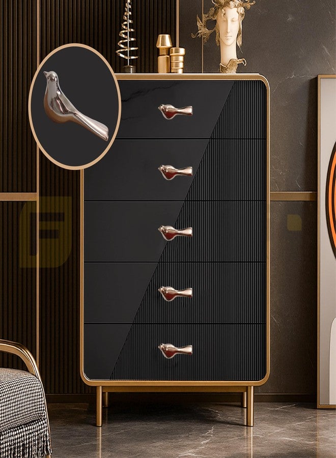 FITTINGO Bird Design Drawer Knob for Wardrobe/Dressing Drawer Knobs/Drawer Handle/Door Knob/Zinc Alloy (Rose Gold) Pack of 6 - Image 5